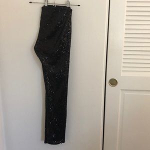 Black Sequined Pants